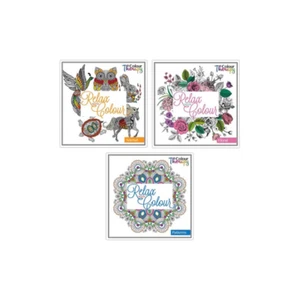 3 Different Design Adult Colouring Book Series - Colour Therapy Designs - Picture 1 of 4