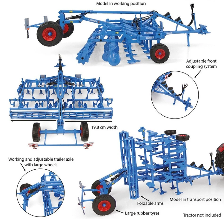 Universal Hobbies Lemken Smaragd 9600 K 1:32 Cultivator - Image 1 of 1