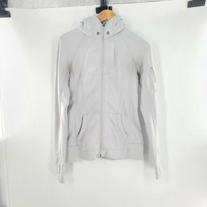 Athleta Skinny Stripe Strength Hoodie Jacke Silber Schimmer GR. S - Bild 1 von 8