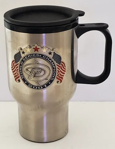 Diamondbacks 2001 World Series Champs Insulated Stainless Steel 15 oz Travel Mug Cover