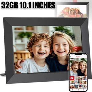 WiFi Digital Photo Frame 10.1 inch 1080P HD Touch Screen App 32GB Send Blessings - Picture 1 of 15