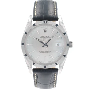 Rolex Mens Watch Stainless Steel Date 15010 34mm Silver Index Dial - Picture 1 of 9