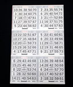CARTA BINGO Fogli Carte 6 su 7 Bordo Grigio - Confezione da 10 - Foto 1 di 3