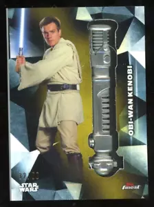 OBI-WAN KENOBI 2018 Star Wars Topps Finest LIGHT SABER GOLD Medallion SP /50 - Picture 1 of 1
