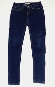 Jeans Levi's 5B35 súper ajustados elásticos, tiro alto, azul oscuro talla W27 L30 (M) - Imagen 1 de 9