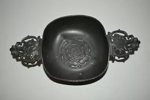 Auténtico cuenco de doble mango Fa H Tollenaar 1919 a 1935 con motivo floral en cuenco - Imagen 1 de 24