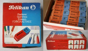 GOMAS DE BORRAR PELIKAN RARAS VINTAGE AÑOS 70 CAJA COMPLETA BR40 ALEMANIA OCCIDENTAL ¡NUEVAS COMO NUEVAS! - Imagen 1 de 7