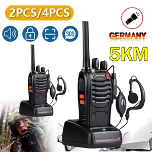 2/4x Walkie Talkie 5 km Radiotelefony Radiotelefon ręczny Radiotelefony Radio ręczne DE - Zdjęcie 1 z 19
