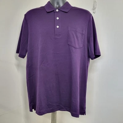 Camisa Polo Lands' End Supima Para Hombre Talla Grande Mora Manga Corta Tradicional Foto 1 de 4