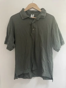 Camisa polo manga corta Columbia clásica verde oliva liso 100 % algodón para hombre M - Imagen 1 de 5