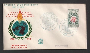 1958 Togo Human Rights FDC First day Cover - Picture 1 of 1
