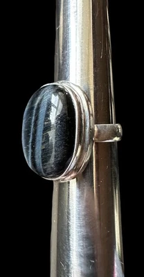 Handcrafted Blue Tiger’s Eye (Falcon’s Eye) Sterling Silver 925 Ring - Image 1 of 4