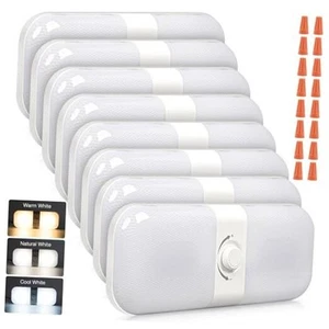 RV Lights Interior 1700LM, 3 Color TEM Camper Lights, Dimmable 12v Volt 8PACK - Picture 1 of 7