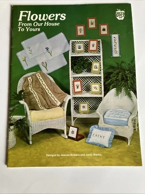 Green Apple Flowers From Our House to Yours Counted Cross Stitch Charts Patterns - Image 1 of 2