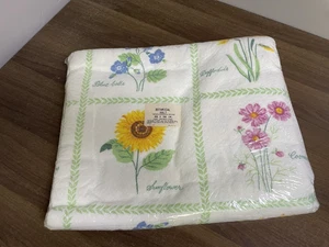 Brand New Botanical Multicolor Floral Blanket Throw 80x90 Nylon and Polyester - Picture 1 of 7
