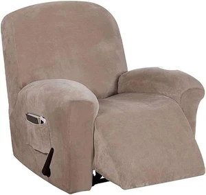 WLVG Velvet Stretch Slipcover for 1 2 3 4 Seater Cover for Armrest Recliner - Picture 1 of 5