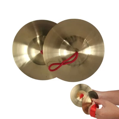 Platillos de mano musicales tailandeses de latón instrumento sonido estándar música 5" Foto 1 de 4
