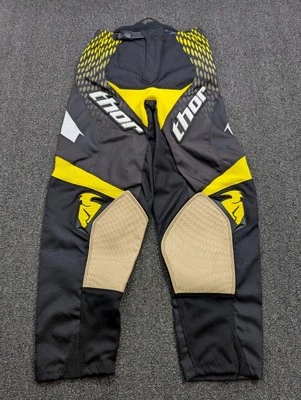Thor Youth Phase Performance Motocross Black Yellow Riding Racing Pants Size 28 - Image 1 of 4