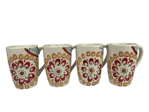 VTG Zinnia by HOME Mug Set – 5" Stoneware Floral-Microwave & Dishwasher Safe - Picture 1 of 5