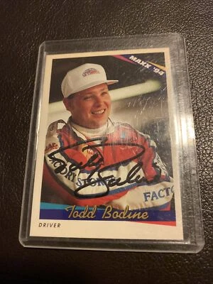 Tarjeta autografiada firmada MAXX Todd Bodine NASCAR LEGEND de 1994 Foto 1 de 2