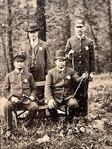 RARE 1/6 PLATE OCCUPATIONAL TINTYPE - POLICE LAWMEN RAILROAD PINKERTON GUARDS? - Picture 1 of 4