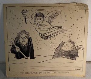 ORIGINAL DONATO ARTIST EDITORIAL CARTOON TORONTO CANADA LARGE 14-1/2 X13-1/2 IN. - Picture 1 of 7