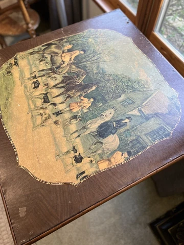Walnut RARE COLLECTIBLE vintage folding card table Cover