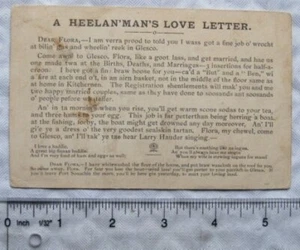 1910 postcard A Heelan'mans Love Letter - Picture 1 of 1