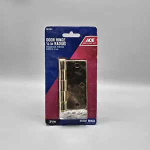 Door Hinge 1/4" Radius Bright Brass 3.5" #5019961 - Picture 1 of 6