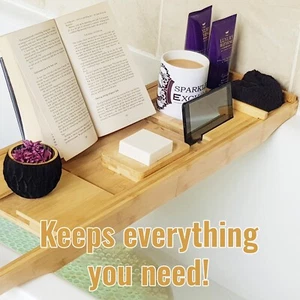 Sparkle Exchange - Bathtub Caddy Tray| Keeps everything you need| Perfect Gift! - Picture 1 of 7