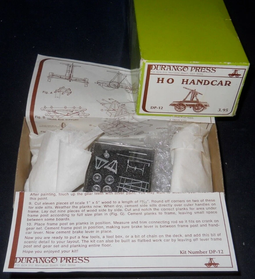 HO Scale Durango Press Handcar Kit - Image 1 of 1