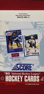 1992 Score NHL Hockey - Empty Display Box - Brian Mullen & Mike Modano on Box - Picture 1 of 1