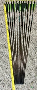 New Beman Hunter 50/70 Arrow Shafts w/ nocks 1 Dozen Fletched No Tips - Picture 1 of 4
