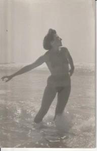 Druck Foto Karte Bastler Analog- CPA 1960 Nackte Frau auf Dem Strand - Imagen 1 de 2