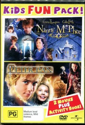 Nanny McPhee / Peter Pan DVD NEW Region 4 Kids Fun Pack plus Activity Book - Image 1 of 2