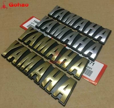 Carenado cromado del tanque de combustible guardabarros insignias laterales emblema calcomanía par 3D para bicicletas Foto 1 de 4