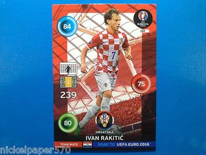 Panini Adrenalyn Road to Euro 2016 n.102 Team Mate Rakitic Hrvatska - Imagen 1 de 1