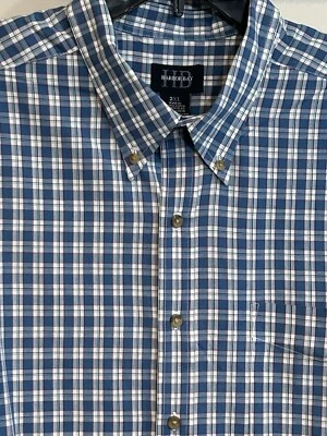 Harbor Bay Short Sleeve Men's Dress Shirt, Size 2XL, Multi-Stripe, Cotton/Poly - Image 1 of 3