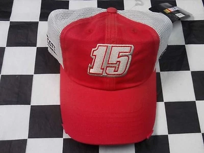 Clint Bowyer #15 NASCAR Ball Cap Hat NEW Red White Mesh H Scott Motorsports - Image 1 of 4
