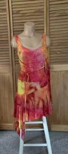 FINA dance costume orange yellow tie dye flame ballet jazz modern small/medium - Picture 1 of 9
