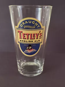 Tetley's English Ale Pint Beer Glass Smoothflow - Picture 1 of 5