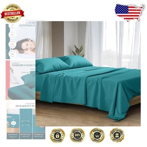 Ultimate Comfort 100% Egyptian Cotton King Sheet Set - 4 PC, OEKO-TEX Certified - Picture 1 of 10