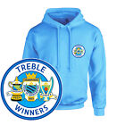 TREBLE Manchester City POCKET 2023 HOODIE Champions Winners Europe England Cup