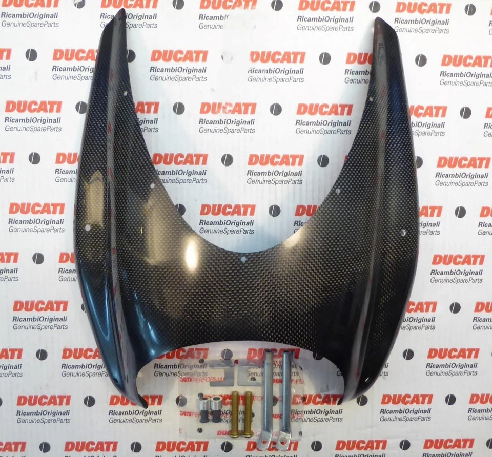 Ducati Monster NOS 969206AAA 2000 carenado de fibra de carbono con soportes sin parabrisas Foto 1 de 1