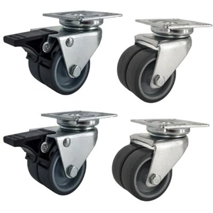 Juego de ruedas de transporte Wiko 50 mm ruedas para muebles ruedas dobles ruedas de dirección 70 Kg - Imagen 1 de 4