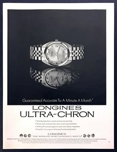 Longines 1968 Ultra-Chron Reloj Foto ""Garantizado Preciso"" Anuncio Impreso Vintage - Imagen 1 de 1