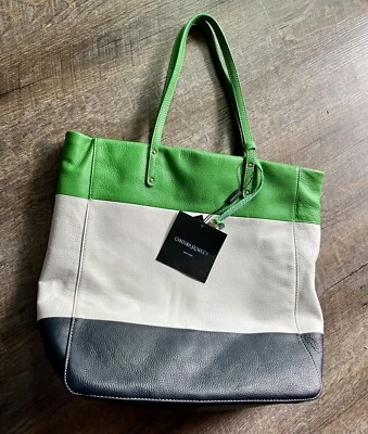 Cartera de cuero genuino tricolor Cynthia Rowley Foto 1 de 4