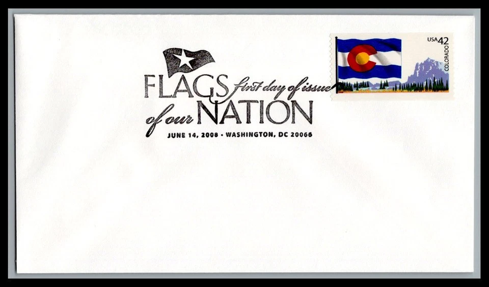 US FDC # 4280 42c Colorado Flag none   2008, 9p1450 - Image 1 of 1