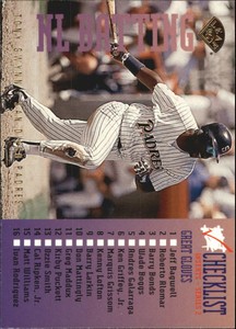 1995 Leaf Baseball Checklists #7 Tony Gwynn