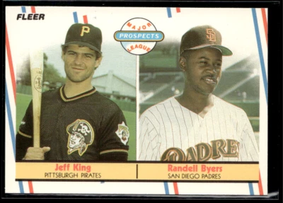 1988 Fleer - Jeff King, Randy Byers #653 (RC) - Image 1 of 2